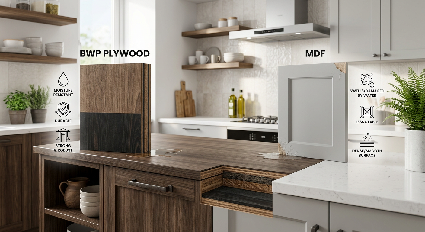 Custom kitchen drawer organizers and high-end pull-out fittings for storage efficiency